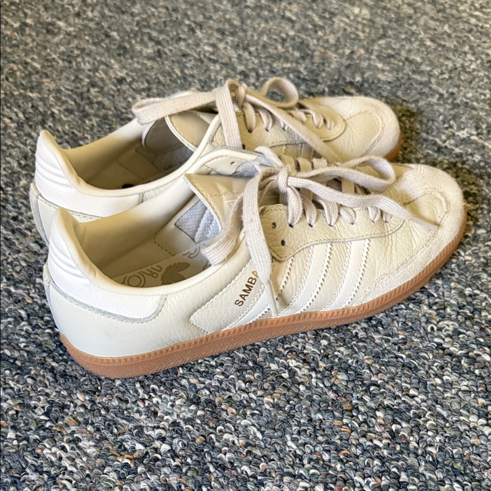 Adidas Samba Cream Sneakers 7.5